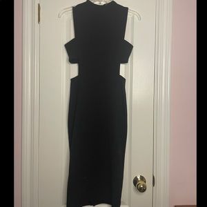 Black midi cut out dress!